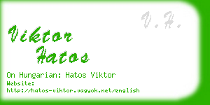 viktor hatos business card